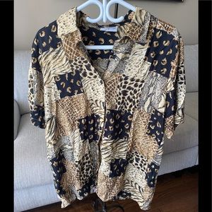 Animal print blouse